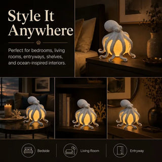 OceanAura – Coastal Octopus Ambient Table Lamp