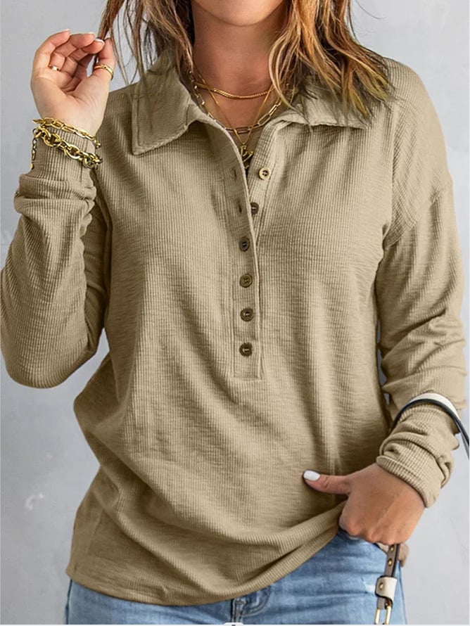 CottonEase – Women’s V-Neck Comfort Shirt
