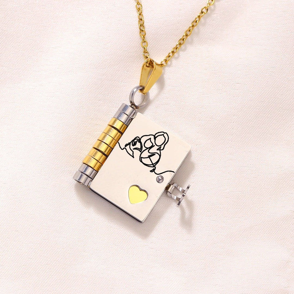 LoveTale - Timeless Book Pendant of Generational Bond