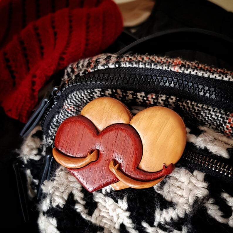 HeartHug – Wooden Carved Heart Love Ornaments