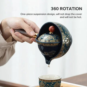 TeaVoyage 360° - The Portable Tea Maker Set with 4 Cups and Travel Bag marnetic
