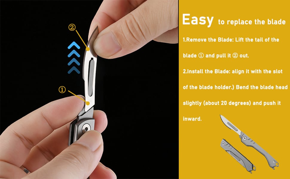 BladeSwift - Folding Scalpel Knife + 10 Replaceable Blades