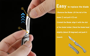 BladeSwift - Folding Scalpel Knife + 10 Replaceable Blades