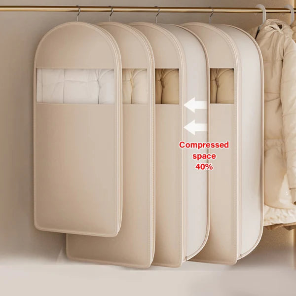 GarmentGlow – Sleek Hanging Storage Bag with Space Saving Zip