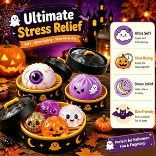 Cute Halloween Scary Ghost Maruko Squeeze Toy Set