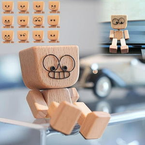 WoodyBuddy | Cute Wooden Bobblehead Dashboard Decor