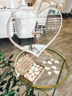 CherishFrame - Wooden Heart Guest Book