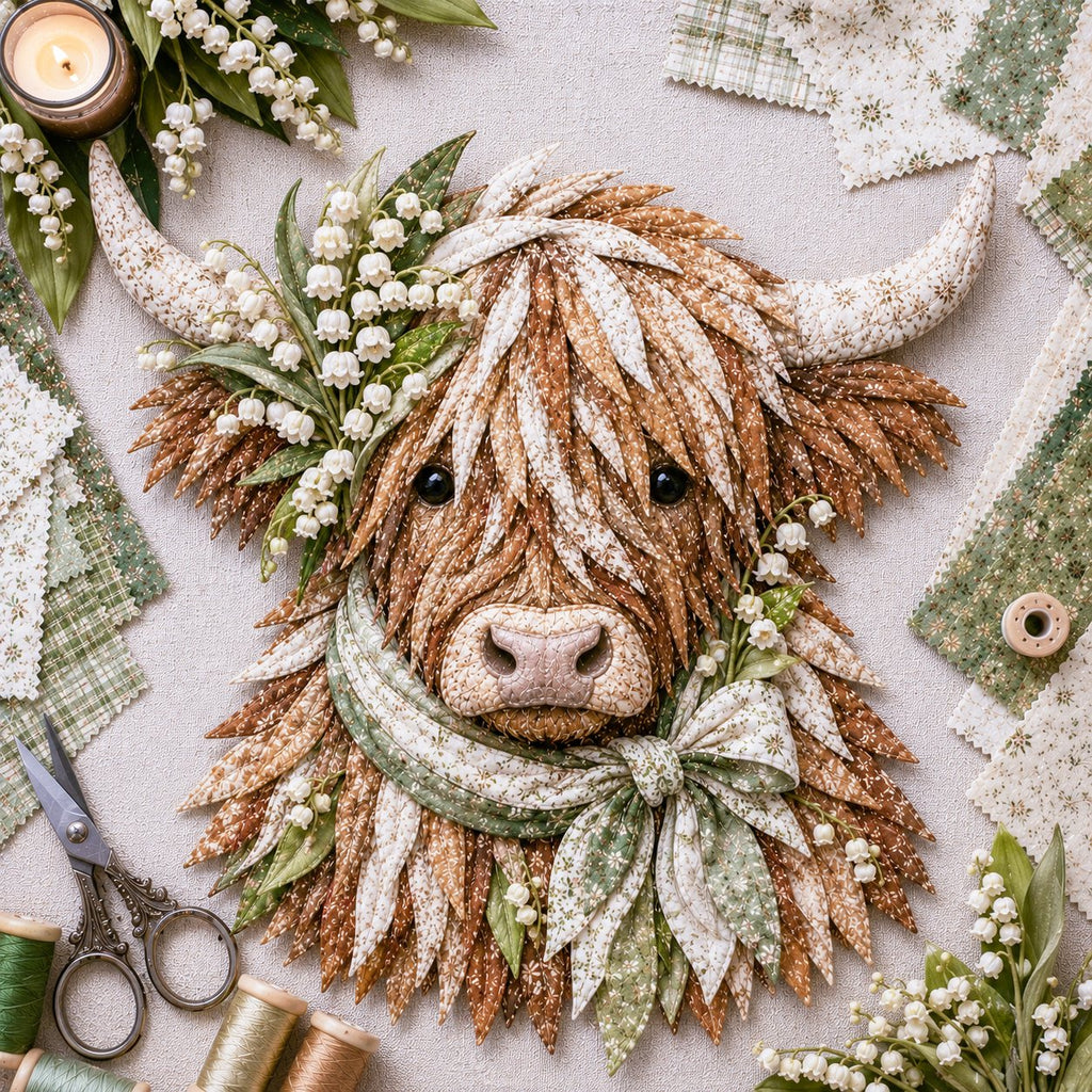 BloomCow – Birth Flower Highland Cow DIY Art Kit