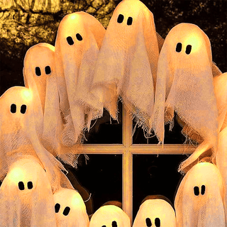 👻Halloween Glowing Ghost Wreath