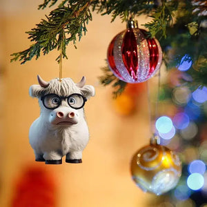 Moo-tiful Cartoon Cow Ornament marnetic