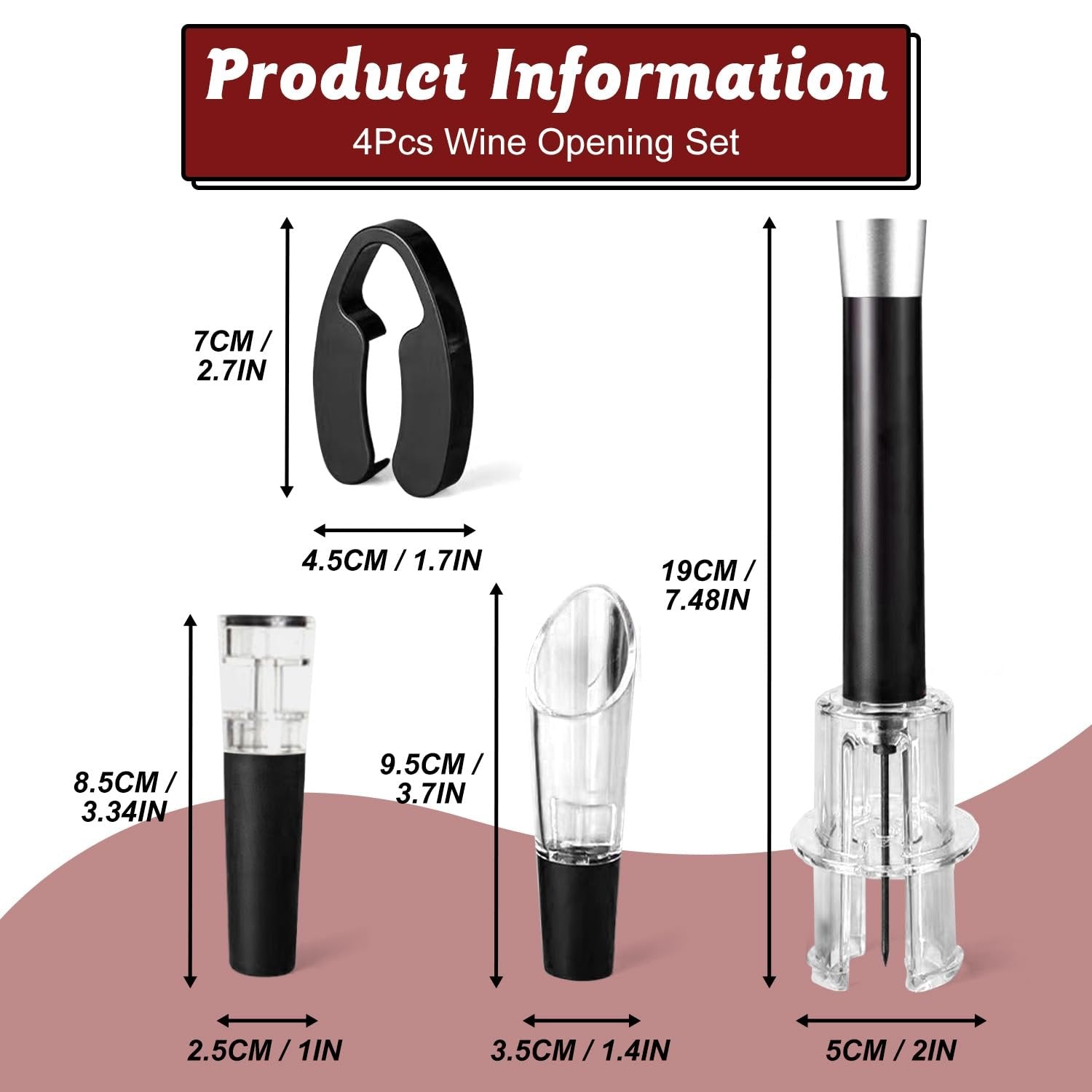 AirSpiral – Premium Air Pump Wine Bottle Set