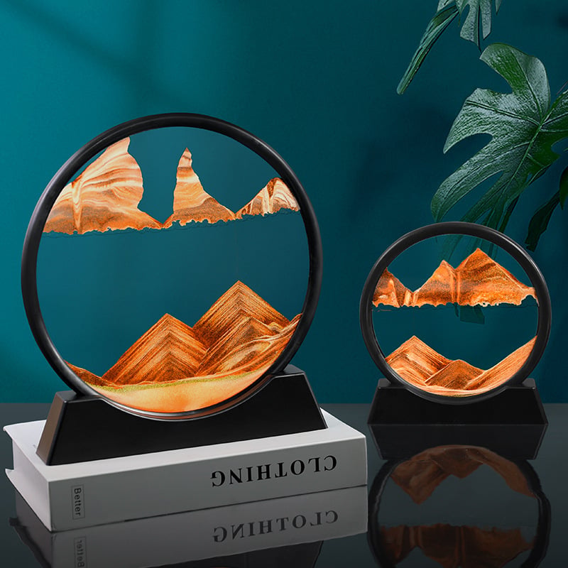 TranquilFlow – 3D Hourglass Sand Scene Gift