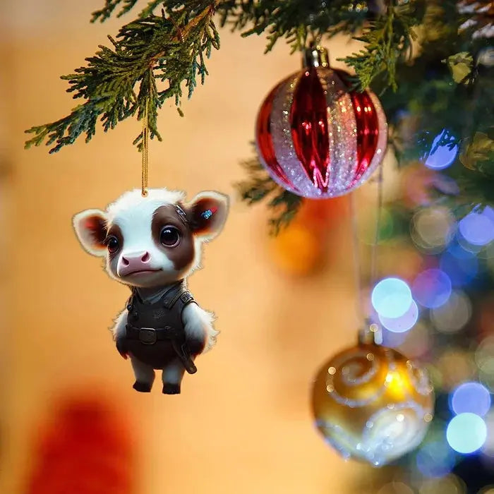 Moo-tiful Cartoon Cow Ornament marnetic