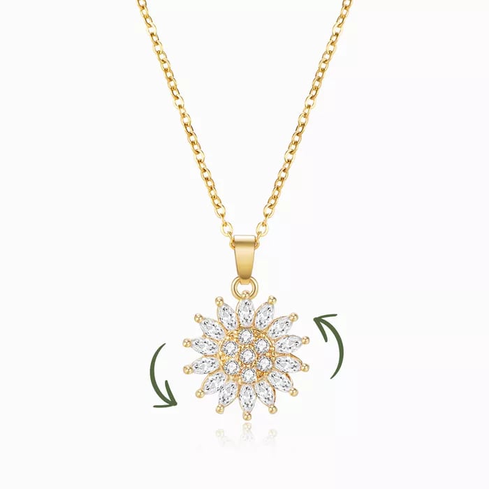 HeartBloom – To My Granddaughter Sunflower Necklace