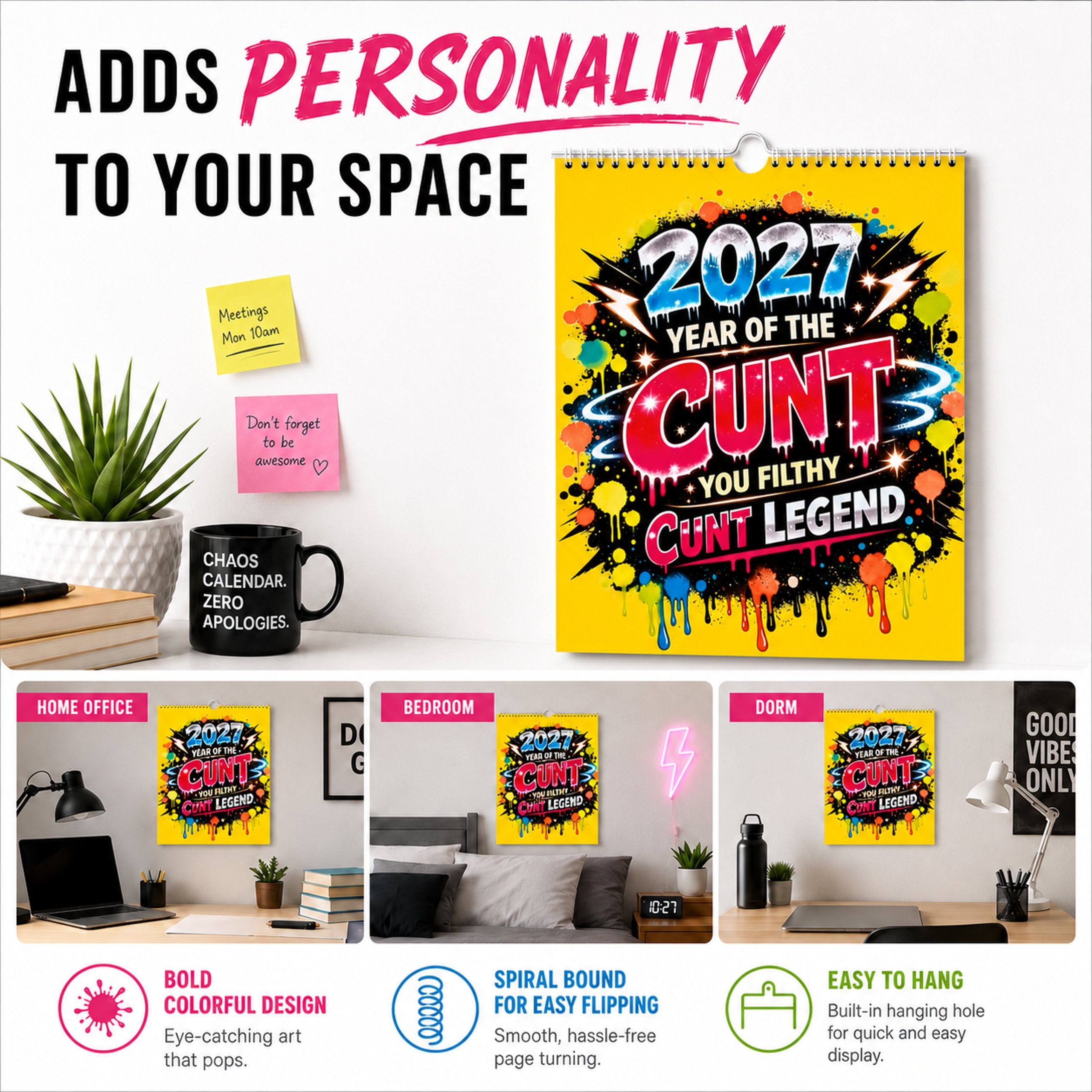 RogueWall – 2027 Bold Graffiti Humor Calendar