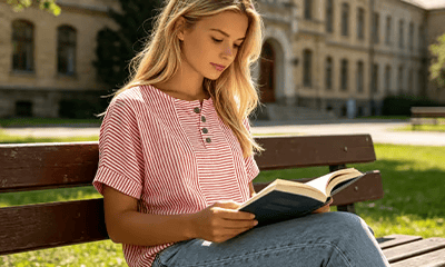 Round Neck Short Sleeve Blouse