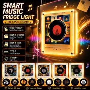🎵 Iconic Pop Star NFC Fridge Magnet Music Player | Retro Vinyl Style Decor