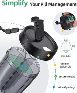 DailyMeds – 6 Compartment Pill Storage Container