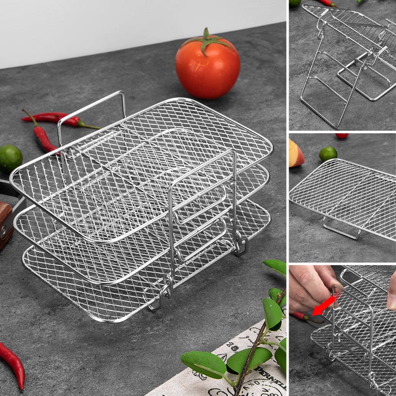 FlavorStack - Stainless Steel Air Fryer Rack – Cook Smarter
