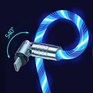 GlowLink - 540° Rotating Fast Charging Cable with Lights