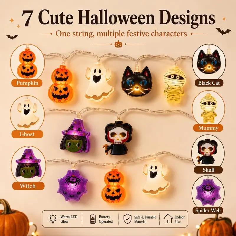 GlowPump – Pumpkin LED String Lights