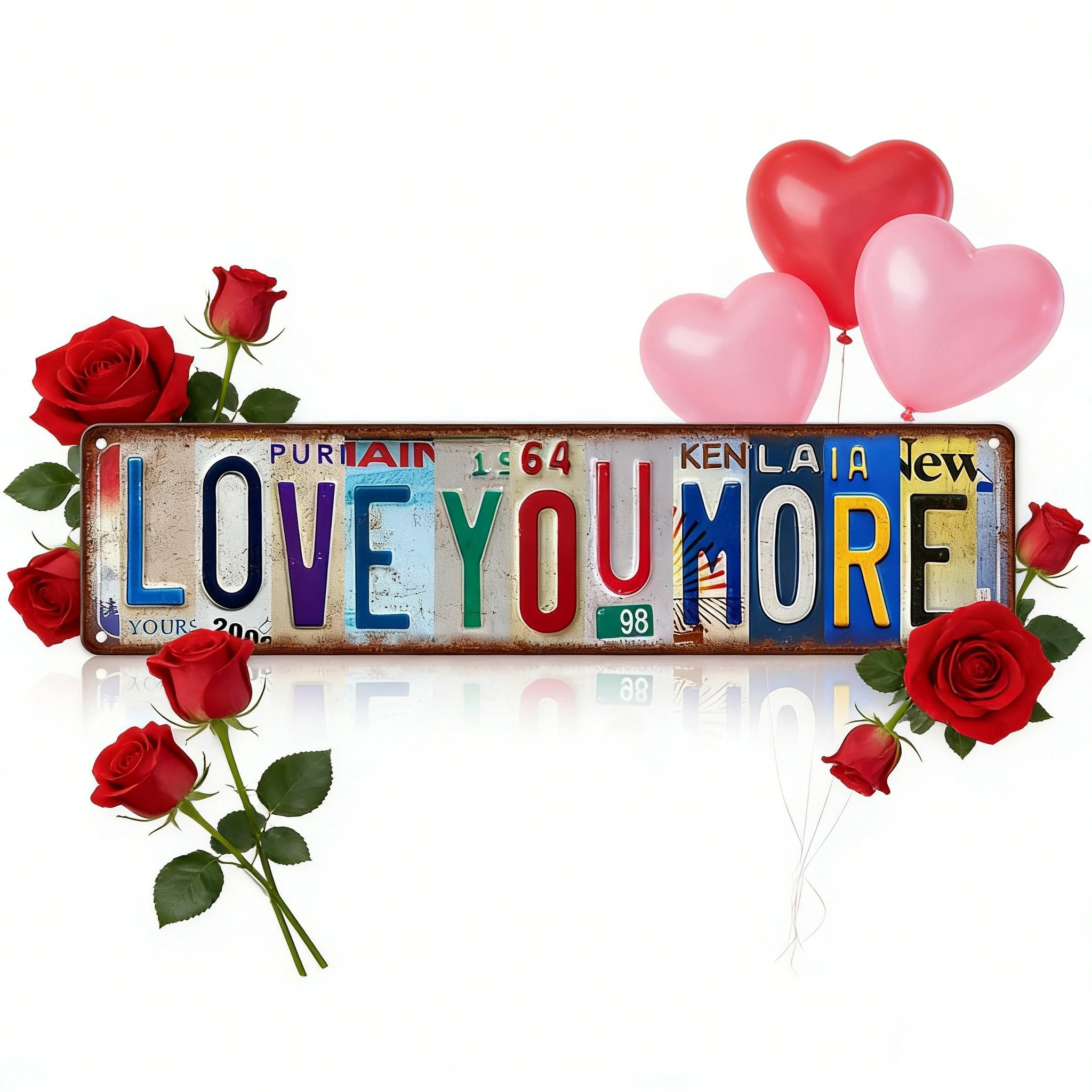 AmorSign – “Love You More” Vintage Metal Wall Decor