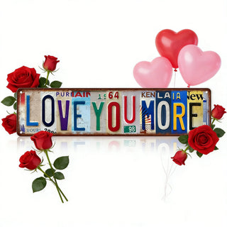 AmorSign – “Love You More” Vintage Metal Wall Decor