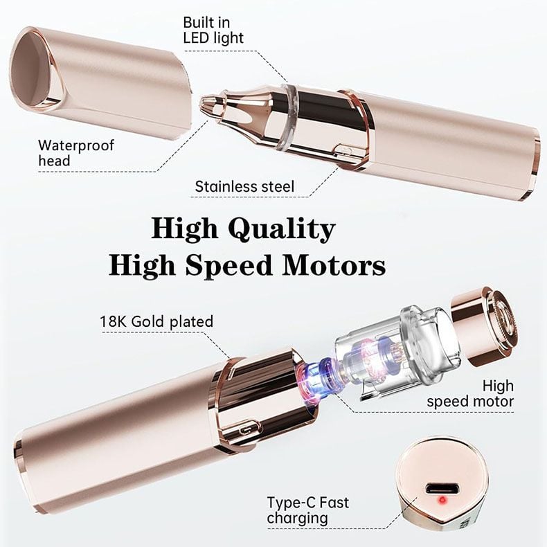 GlowTrim – 2-in-1 Facial Hair Remover