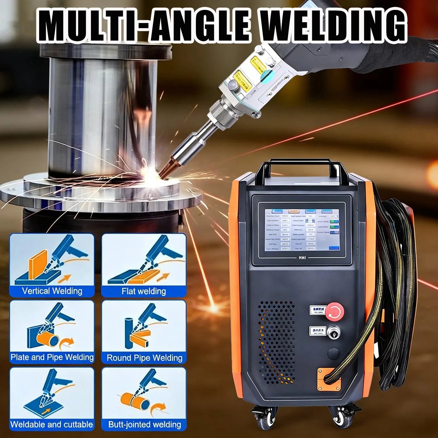 4 IN 1 1000W 1500W 2000W Laser Welding Cleaning Cutter Machine Air