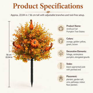 💥Limited stock for current seasonal styles 60% OFF-🍂 Artificial Fall Pumpkin Tree Stakes