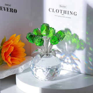 VivaRose – Colorful Rose Figurine in Display Vase