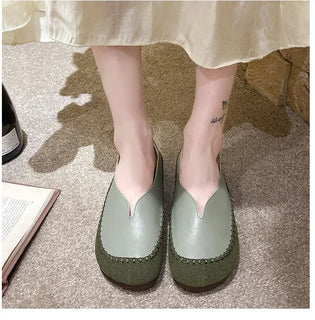 GlowStep – Casual Round Toe Flat Leather Loafers