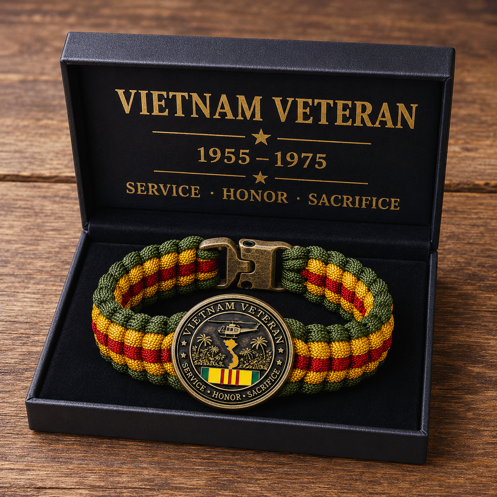 🏆Last Day Promo: 49% OFF 🎖️-Vietnam Veteran Survival Tribute Paracord Bracelet