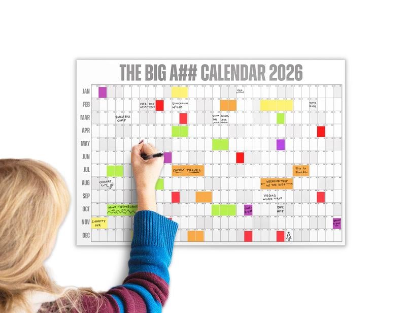📅The Big A## Calendar 2026 - Flexible Dry-Erase Material