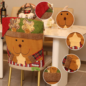 Merry Dining Chair Wraps - Cute Christmas Seat Covers