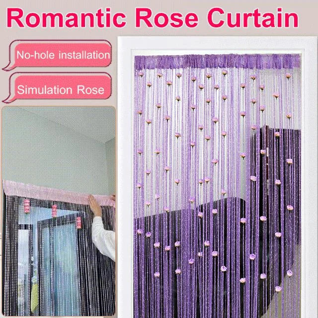 FloralGrace | Multi-Purpose Decorative Rose Curtains