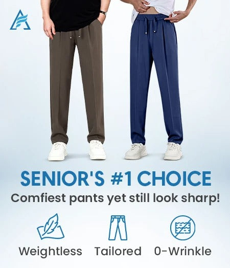 AirFlexion - Pull On Ice Silk Stretch Smart Casual Pants
