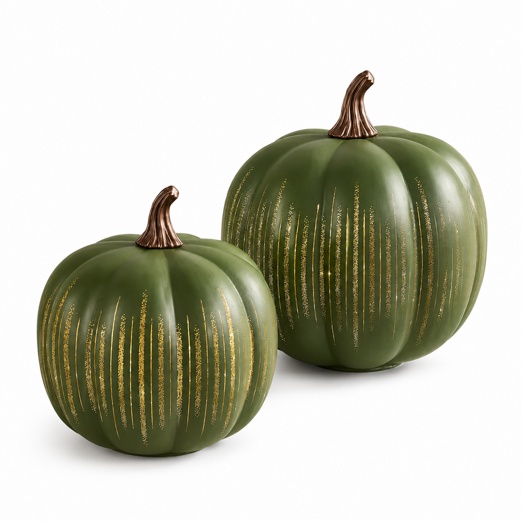 GlowHaven – Decorative Twinkling Glass Pumpkin Light