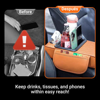 Integrated multifunctional car armrest increase with pressure compensation