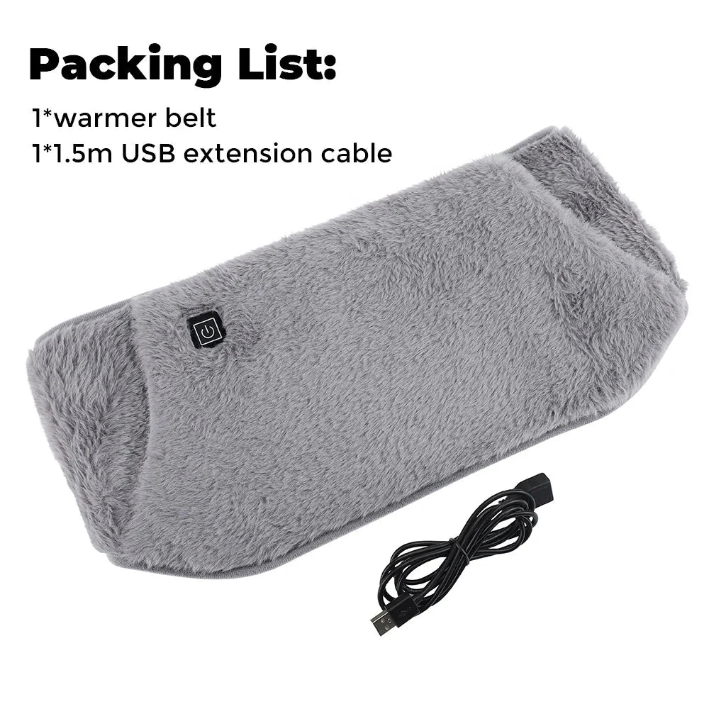 3 Levels Electric Graphene Heating Pad Cold - Proof Uterine Belt Cold - Proof Hand Waist Warming Pad USB Recharging Abdominal Warmer - Ammpoure