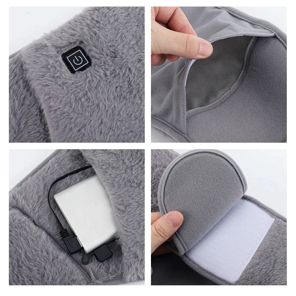 3 Levels Electric Graphene Heating Pad Cold - Proof Uterine Belt Cold - Proof Hand Waist Warming Pad USB Recharging Abdominal Warmer - Ammpoure