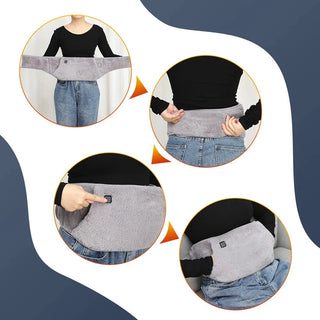 3 Levels Electric Graphene Heating Pad Cold - Proof Uterine Belt Cold - Proof Hand Waist Warming Pad USB Recharging Abdominal Warmer - Ammpoure