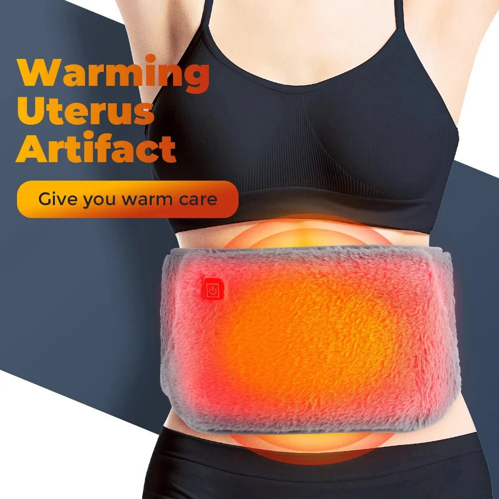 3 Levels Electric Graphene Heating Pad Cold - Proof Uterine Belt Cold - Proof Hand Waist Warming Pad USB Recharging Abdominal Warmer - Ammpoure