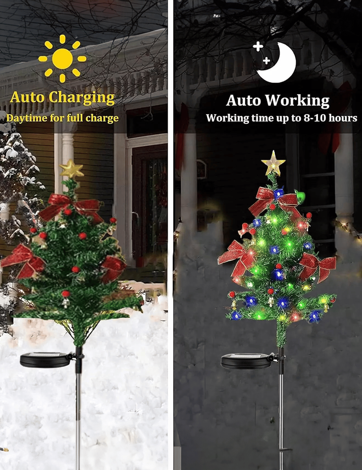 MerryGlow - Waterproof Solar Christmas Tree Lights