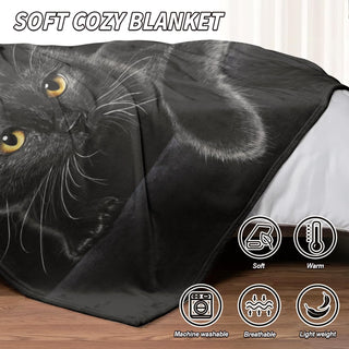 CreepyCuddles - Gothic Black Cat Blanket
