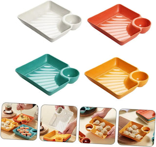 DipEase – Sauce Separated Plate for Mess-Free Eating