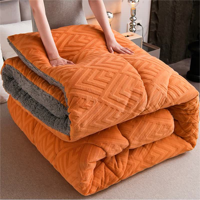 WarmHaven – Quilted Sherpa Winter Blanket