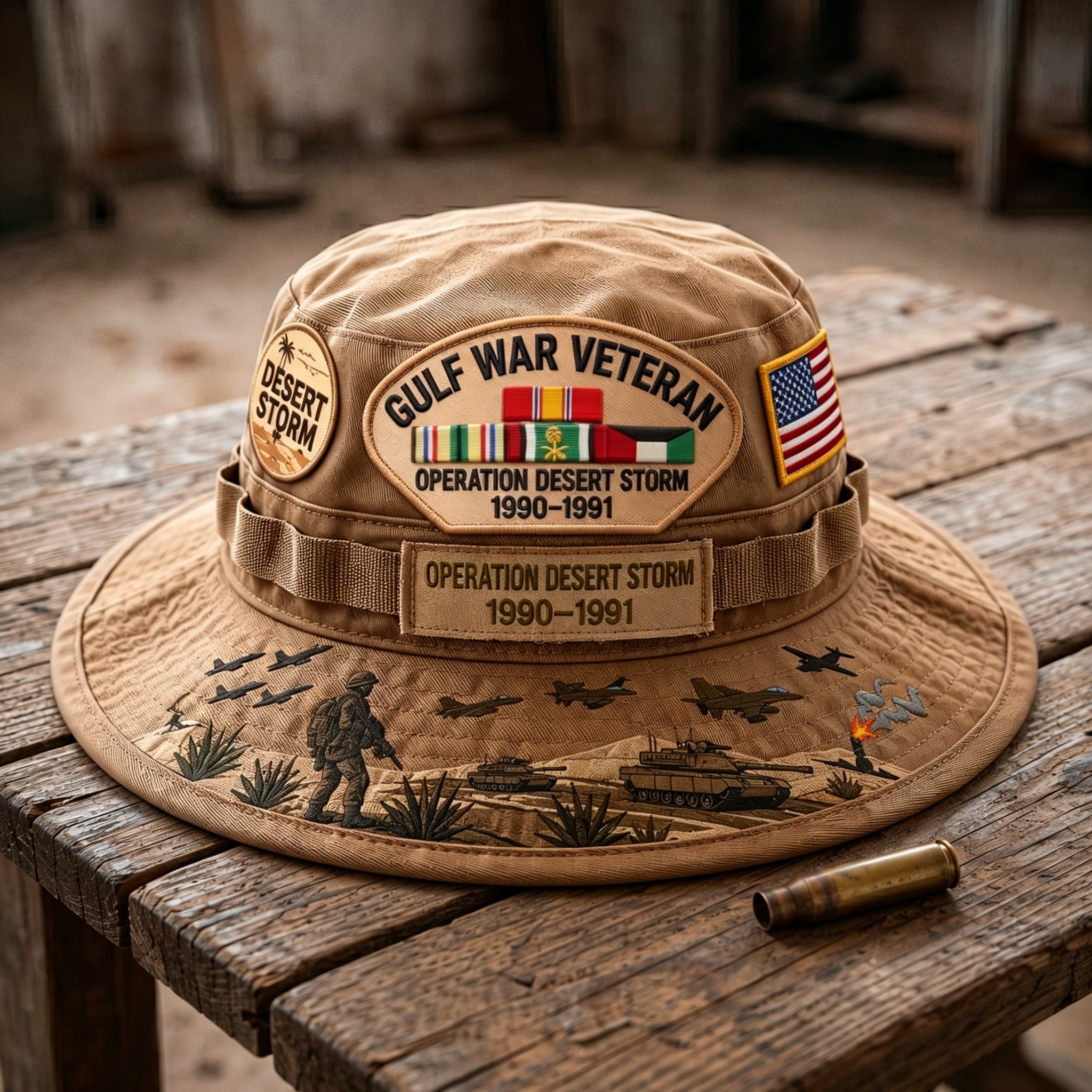 🇺🇸 Last Day Promo: 49% OFF 🎖️ - Gulf War Veteran Desert Storm Tribute Boonie Hat