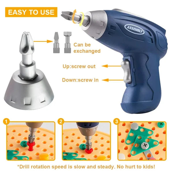BuildNPlay – Kids Construction Game with Included Drill