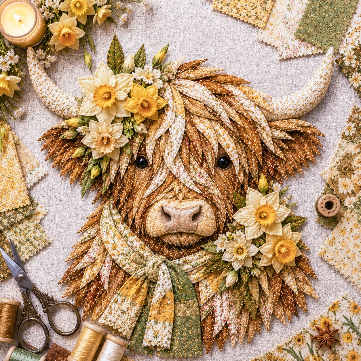 BloomCow – Birth Flower Highland Cow DIY Art Kit